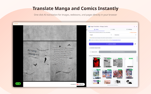 Image Translator - Manga, Comics :: Quickly translate images, comics, manga, manhwa, and webtoons into multiple languages with AI.