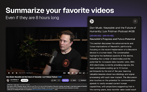 Awesum: AI YouTube video summaries :: Save time on long videos and extract key ideas instantly. AI YouTube video summaries made in seconds.