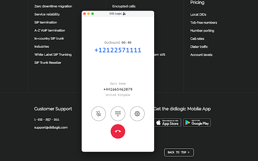 Click-to-Call for didlogic :: Click any phone number on the web to call instantly using didlogic WebRTC