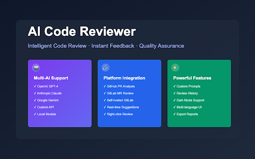 AI Code Reviewer :: AI-powered code review for GitHub & GitLab PRs