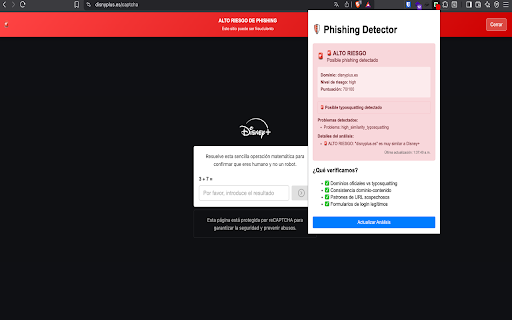 Phishing Detector Pro :: Detecta sitios de phishing analizando dominio y contenido