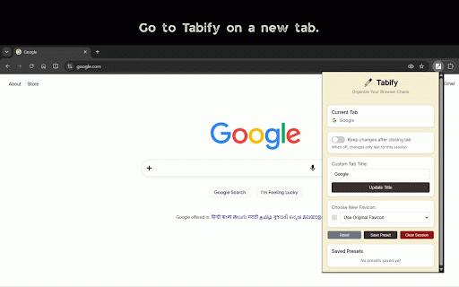 Tabify - Tab Customizer :: Rename browser tabs and change their favicons easily