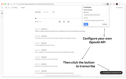 AudioBridge :: Turning audio into a first-class citizen in your personal knowledge workflow.