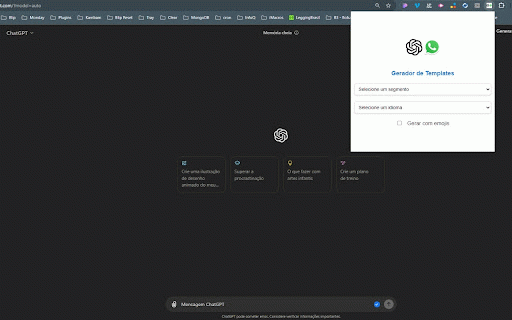 ChatGPT WhatsApp Template Generator :: Gera modelos de mensagens do WhatsApp diretamente na interface do ChatGPT