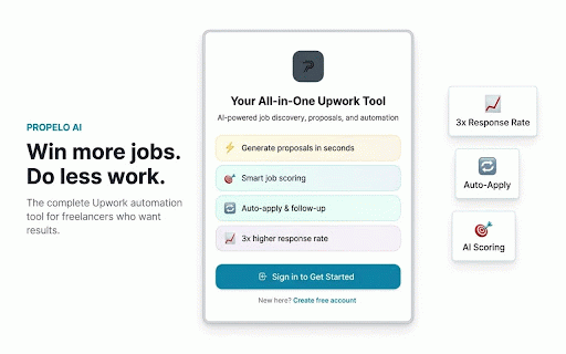 Propelo - AI Upwork Toolkit :: Generate winning Upwork proposals in 60 seconds. Your AI sales agent writes personalized bids that sound like you — and win.