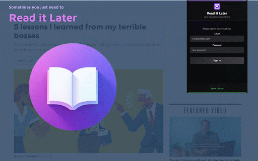 Read it Later :: Save articles directly to your personal library with AI-generated summaries