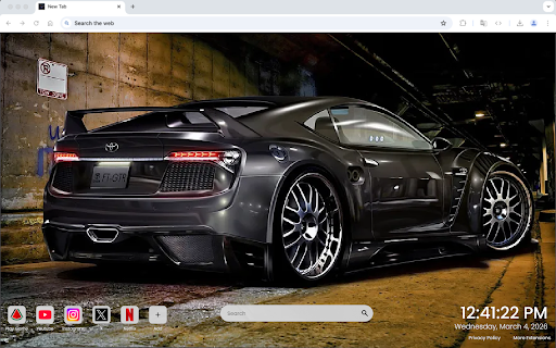 Really Cool Cars Toyota GT-R Live Wallpaper :: One of the most epic car live wallpapers for Chrome – featuring the futuristic Toyota FT-HS concept car.