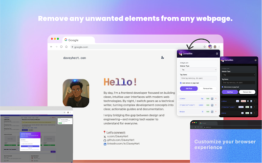 ComotAm - Element Remover :: Remove specific elements from the DOM or websites