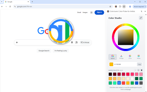 Colorloom: Color Picker for Artists :: A color picker for artists to sample colors from images and webpages, study color relationships, and build palettes.