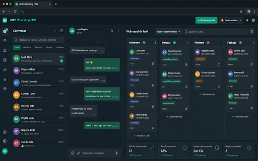 GWD WhatsApp CRM :: CRM Kanban e respostas rápidas (texto e imagem) para WhatsApp Web.