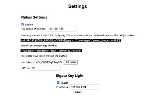 Google Meet Lights On :: Switch on you Elgato Key Lights/Philps Hue when you join a meet session