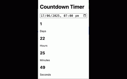 Count-Down Timer :: This extension is a timer that will count down from the selected time to zero.