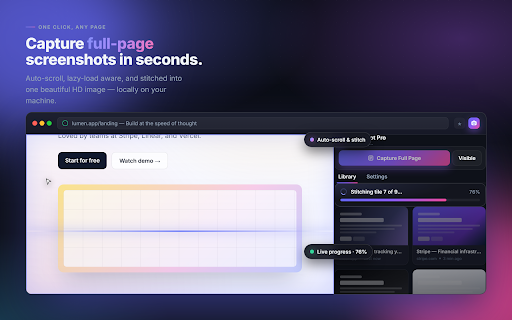 SnapShot Pro — Full Page Screenshot Capture :: Capture stunning full-page, scrolling, and visible-area website screenshots in HD. Fast, reliable, and beautifully designed.