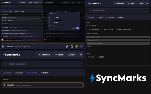 SyncMarks :: Save and sync your bookmarks locally