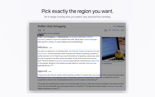 Linear Screenshot :: Capture any area of a webpage and send it to Linear as a new issue or attachment