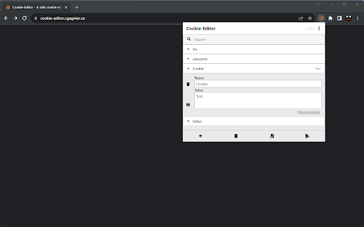 Cookie Manager: View, Edit, Import & Export :: Full cookie management — view, edit, import and export cookies for any site.