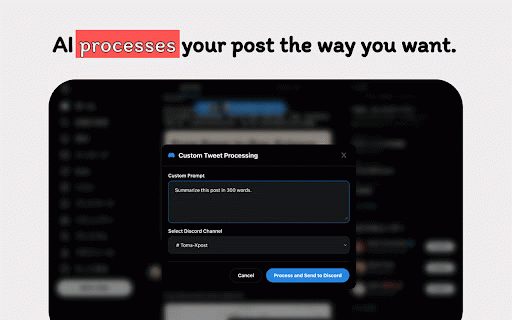 Share to Discord :: Customize and share social media posts to Discord with AI