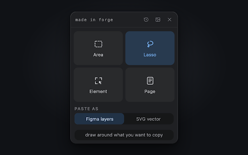Free Web to Figma — page, area or lasso :: Copy any part of a live web page into Figma as editable layers. Works on Figma Free, no login. Area, lasso, element or page.