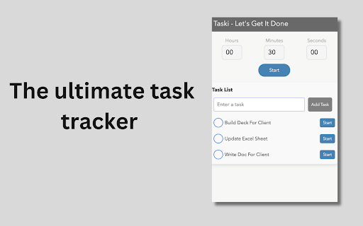 Taski - Task Manager :: A powerful task manager that keeps you on track with a built-in timer.