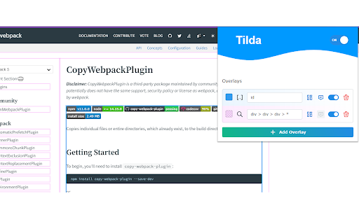 Tilda :: Highlight DOM attributes, and copy their attribute path