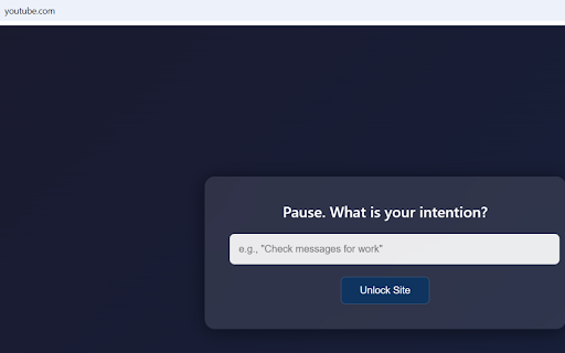 FocusGate: Intentional Browsing :: Stop doom-scrolling. Type your intention before entering distracting sites.
