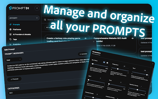 Prompt 01 :: Capture selected text, save prompts, and paste them into AI tools.