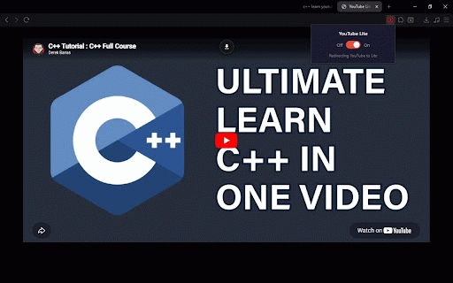lite youtube player :: lite youtube player is an extension that Opens youtube videos in a lightweight embed player.