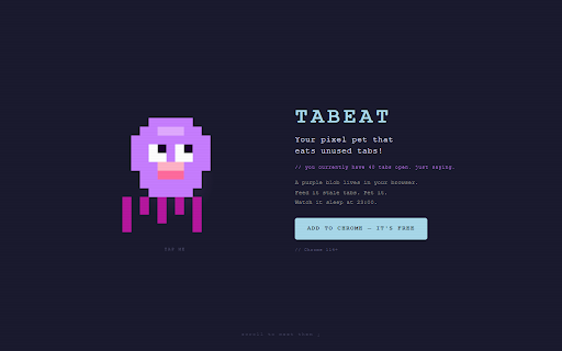 Tabeat :: Your pixel pet that eats unused tabs!