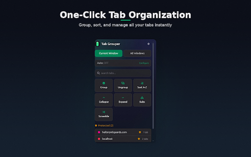 Tab Grouper :: Group tabs by domain, protect manual groups, and keep your browser tidy.