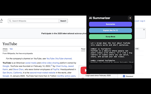 AI Summaries – Explanations & Study Quizzes :: Turn any article into a complete study guide. Get AI summaries, key points, explanations, and interactive quizzes — instantly