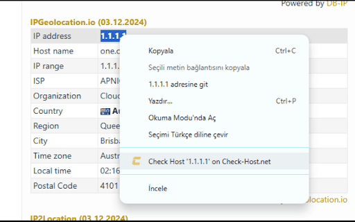 Check-Host Quick Lookup :: Quickly check IP addresses or domains via Check-Host.net services.