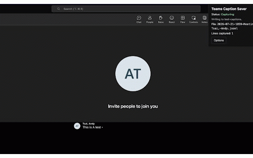 Teams Caption Saver :: Save Microsoft Teams live captions to a folder you choose. Capture only — nothing is uploaded, no summarization.