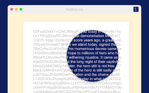Keylang :: Transforms your text into code that can only be understood by users with the key.