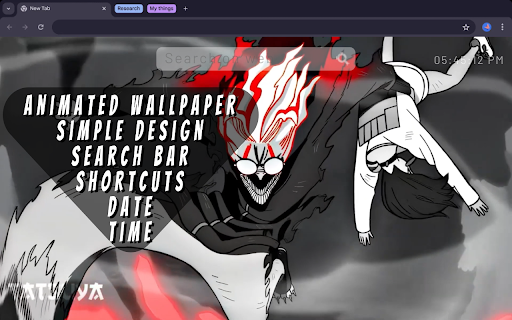 Dandadan Okarun Dark Mode Live Wallpaper :: Unleash the enigmatic energy of Okarun from Dandadan with this sleek Chrome extension!