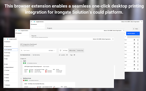 Irongate Direct Print Client :: This browser extension enables a seamless one-click desktop printing integration for Irongate Solution’s could platform.
