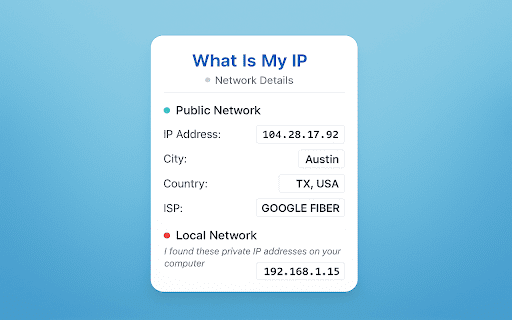 What Is My IP :: Check What is my IP, see what's my public ip address, find what is my ip location, or confirm what's my external ip with VPN service