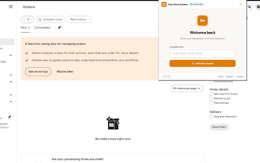 Etsy Orders Sync - Etsy Store System :: Sync Etsy shop orders to a web dashboard and Google Sheets. Manage multiple shops and track orders in one place.