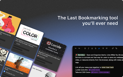 Zennbox :: Save and manage links, notes, bookmarks with AI