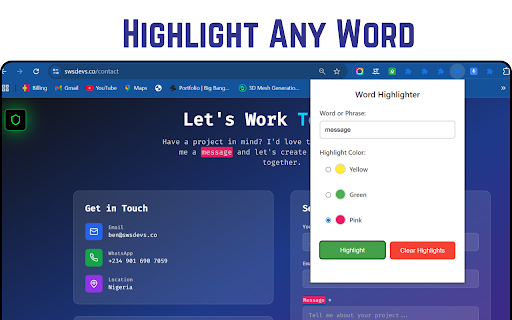 Word Highlighter :: Highlight specific words or phrases on any webpage with customizable colors