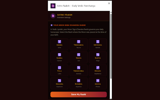Astro Naksh – Daily Vedic Panchanga :: Daily Vedic Panchanga, moon phase & Rashifal at a glance. Tithi, Nakshatra, Rahukalam & more — authentic Jyotish in your browser.