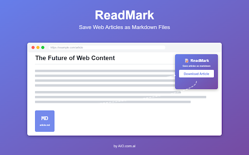 ReadMark :: Save web articles as readable markdown files for offline reading