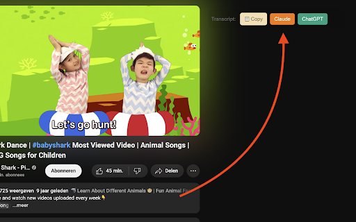 YouTube Subtitle Extractor :: Copy YouTube transcripts and send them to ChatGPT or Claude.