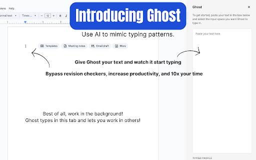 Ghost :: Ghost uses state-of-the-art machine learning to emulate typing tendencies of humans.