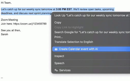 Text to Calendar - AI Event Scheduler :: Turn any text into a Google Calendar event in seconds.