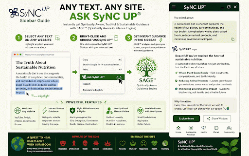 SAGE Sidebar Guide :: Welcome to SAGE Sidebar Guide — your companion on a global quest to heal our planet with our spoon.
SAGE (Spiritually Aware…
