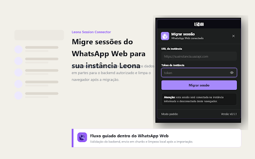 Leona Session Connector :: Conecta uma sessão autenticada do WhatsApp Web à sua instância Leona.