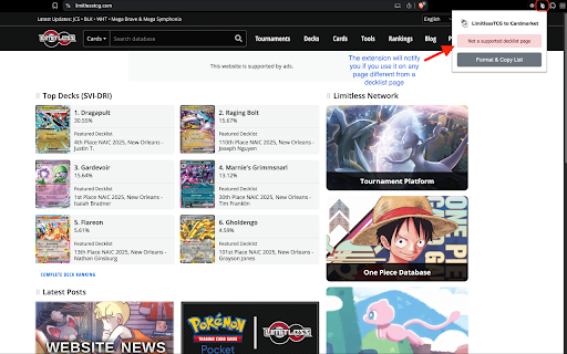LimitlessTCG to Cardmarket :: Format card lists from LimitlessTCG for easier copying to Cardmarket