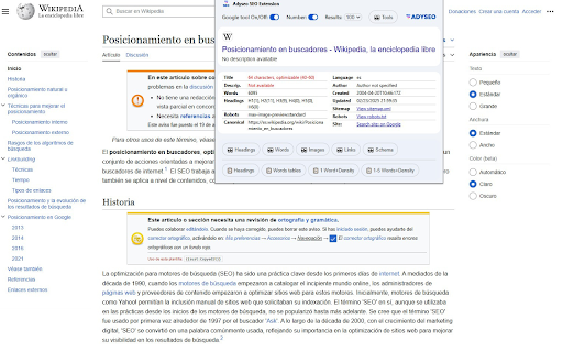 Adyseo SEO Extension :: Analyze search results and audit web pages with advanced SEO tools directly from Chrome.