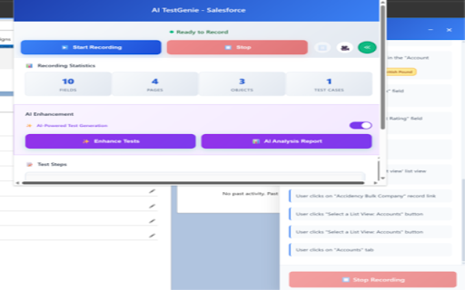 AI TestGenie - Salesforce :: Professional AI-powered test recorder