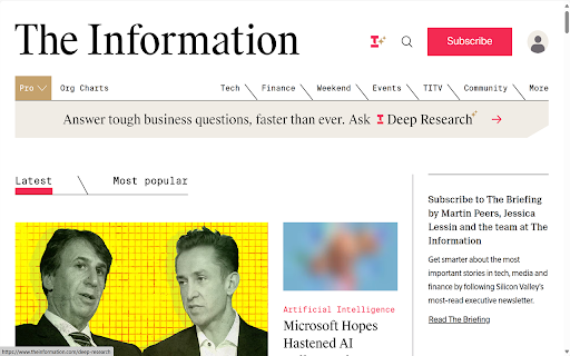 tinf :: tinf allows you to read articles from websites of theinformation that implement a paywall.